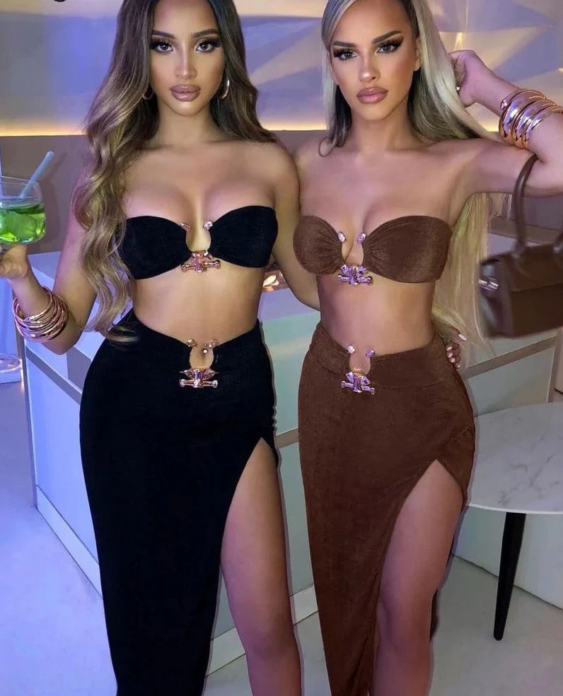 Strapless Tube Two Piece